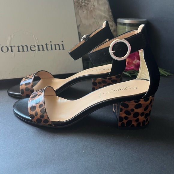 Formentini leather block heel sandals size 8 - Picture 4 of 7